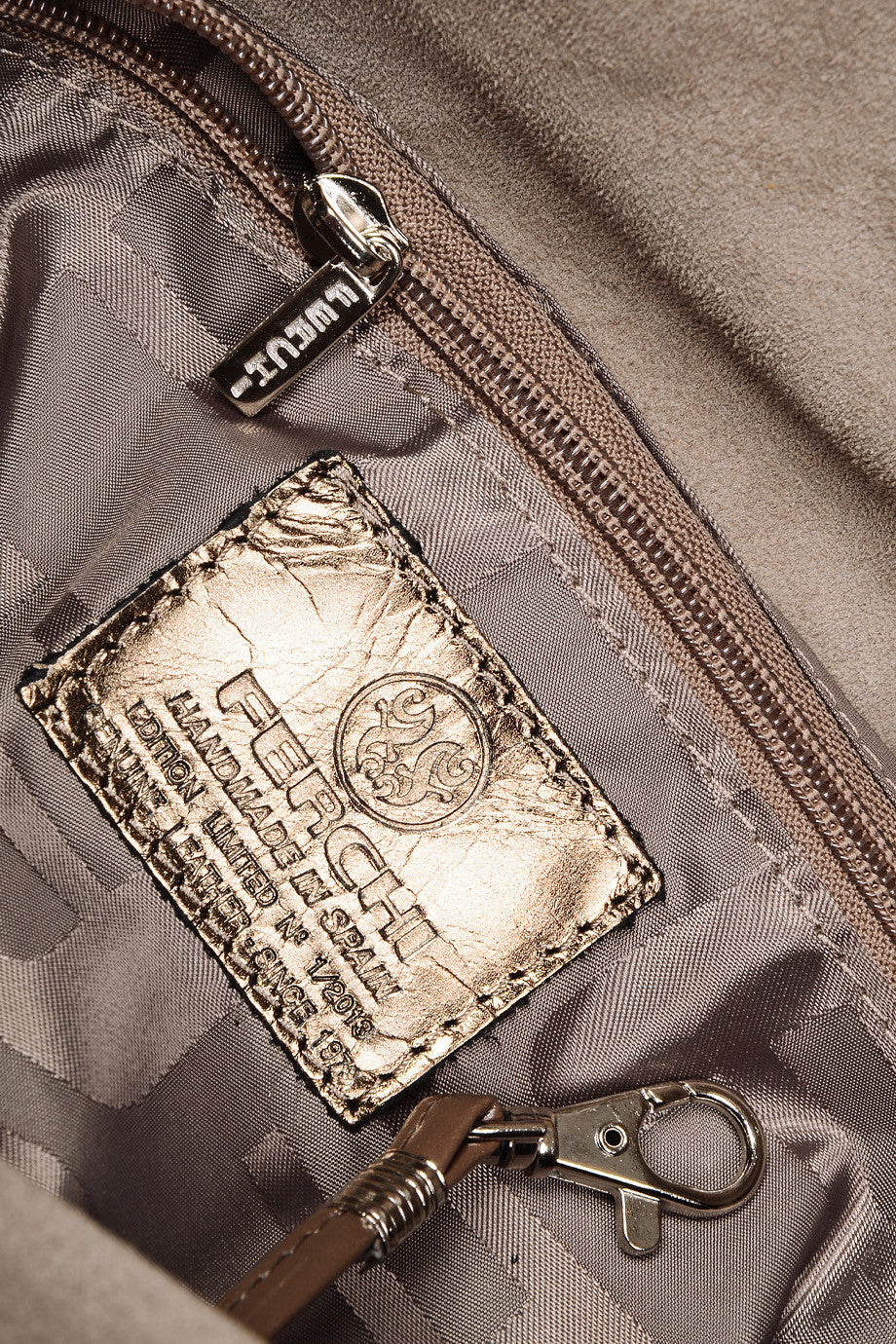 LUINA Dark Charcoal Metallic Shoulder Bag