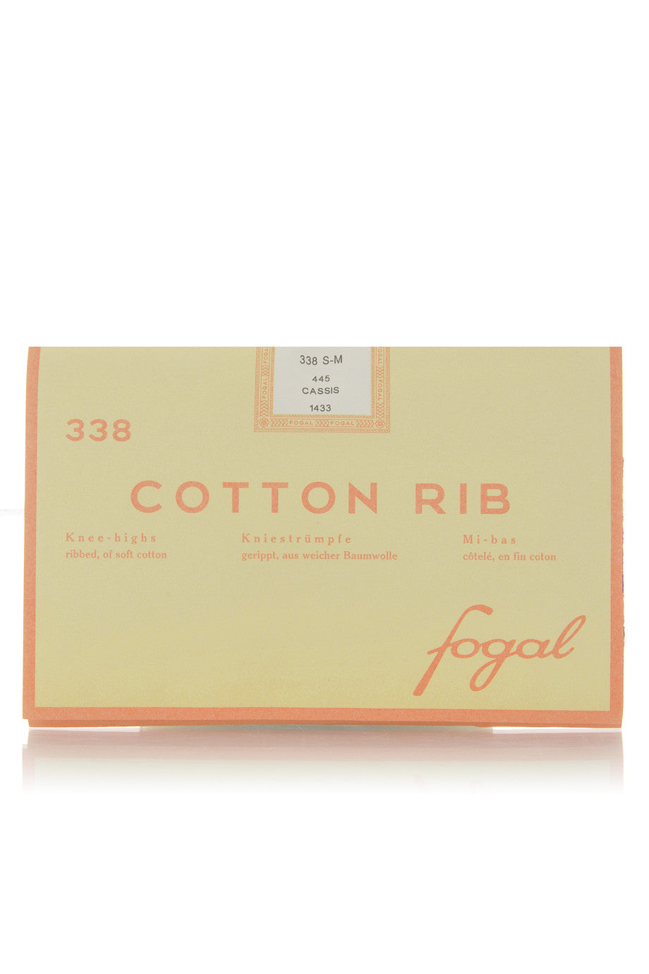 FOGAL 338 COTTON RIB Μουσταρδί Καλτσάκια