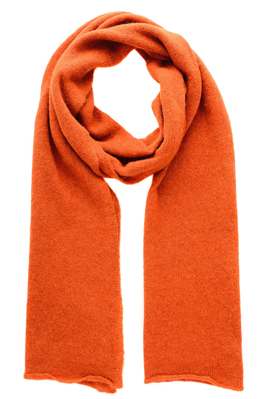 EVEREST Orange Knitted Scarf