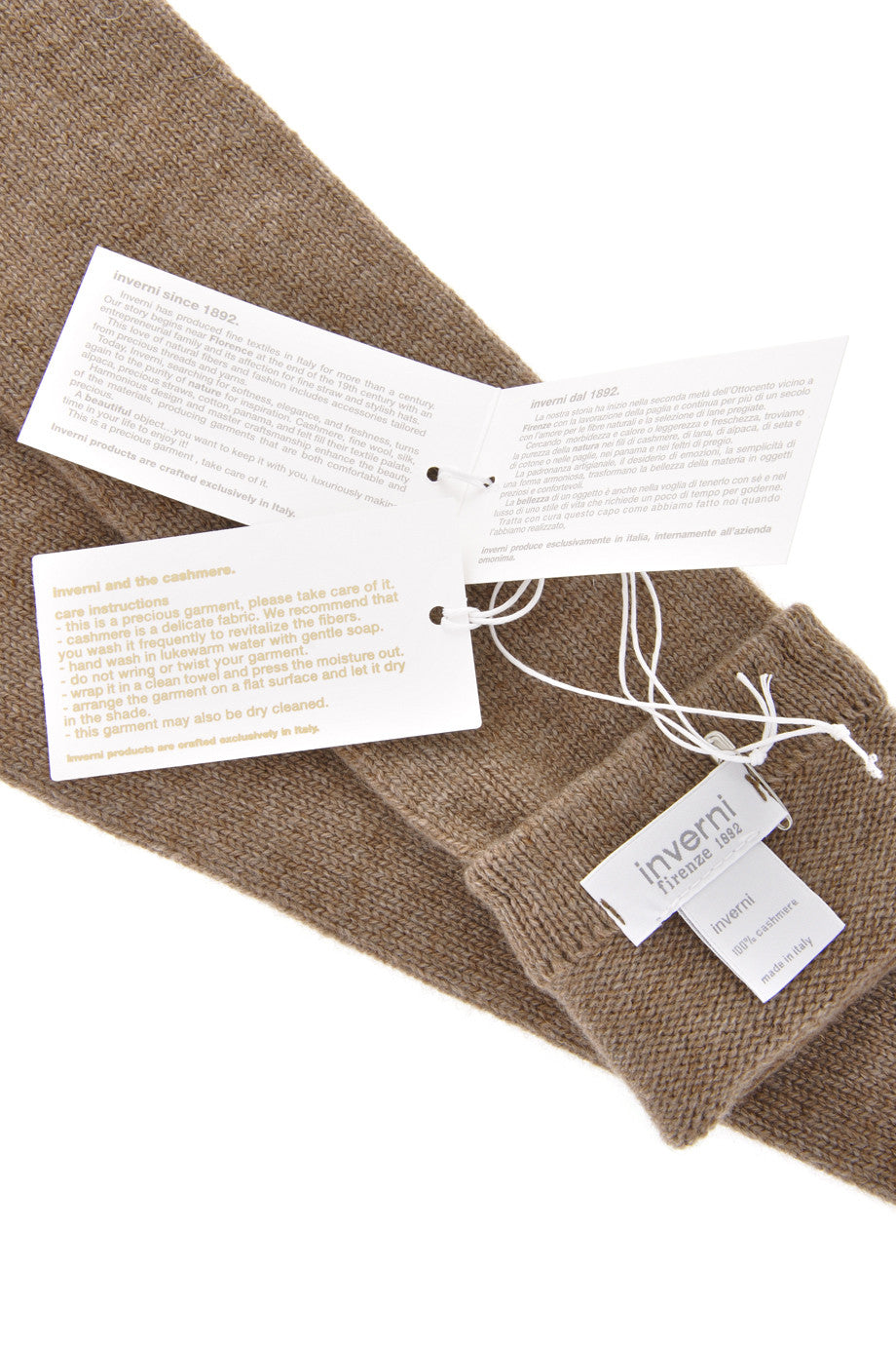 Μακριά Γάντια από Καμηλό Κασμίρ - Inverni | Γυναικεία Γάντια