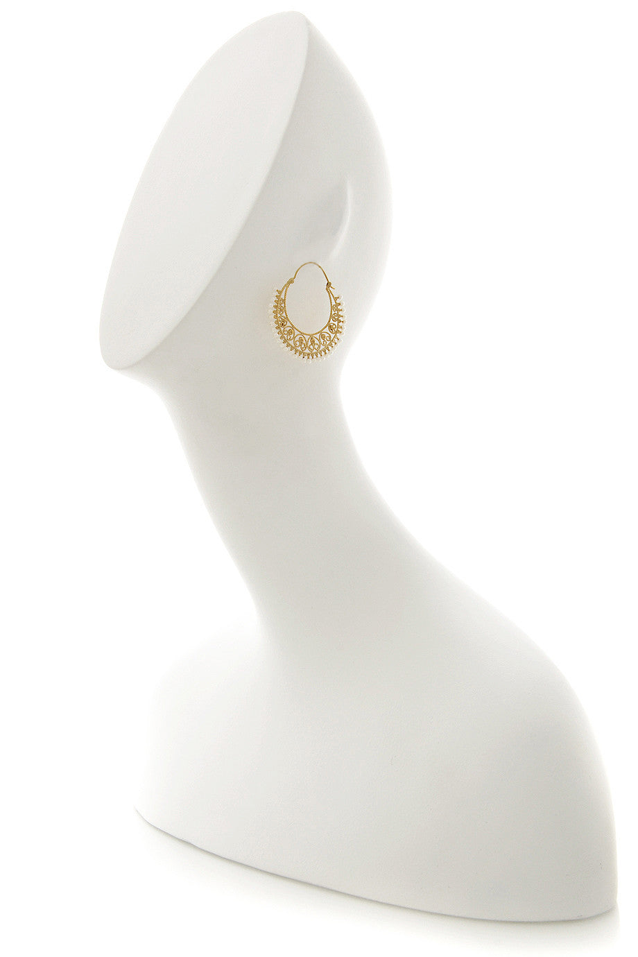 Eπίχρυσοι Κρίκοι με Χάντρες - Isharya | Κοσμήματα