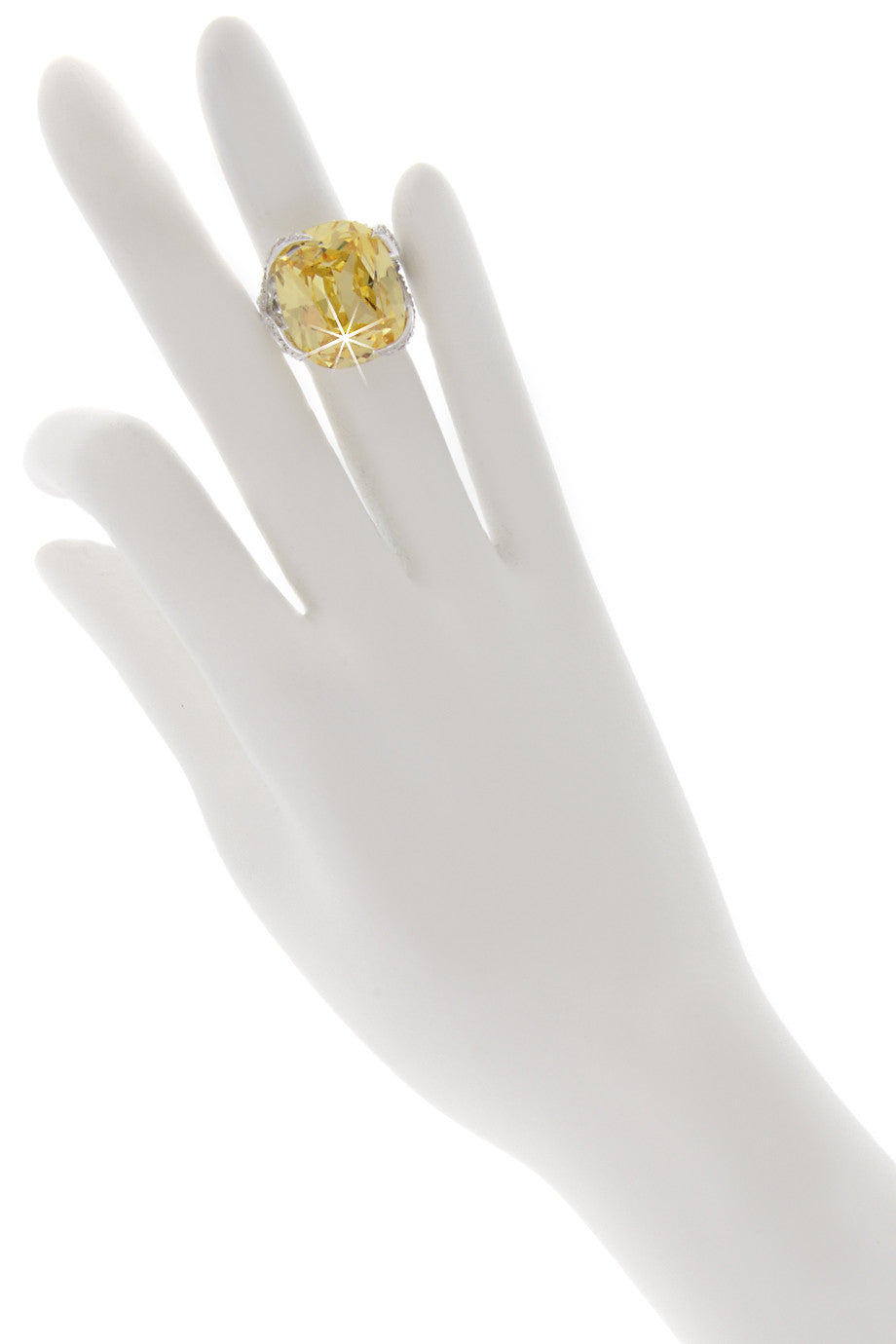 Κίτρινο Δαχτυλίδι με Κρύσταλλο - Kenneth Jay Lane | Κοσμήματα