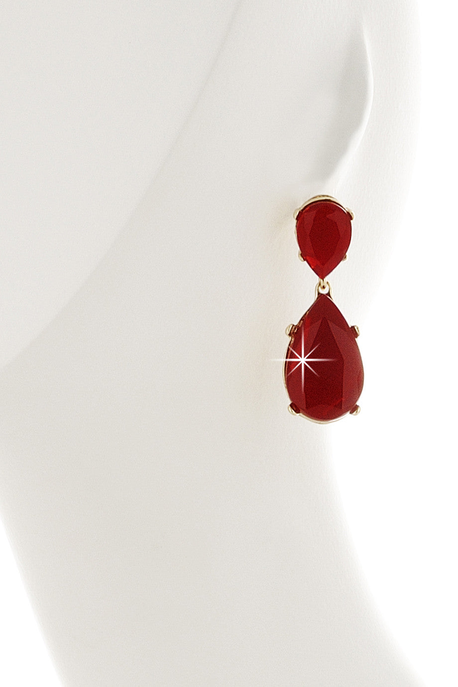 Κόκκινα Σκουλαρίκια με Κρύσταλλα - Kenneth Jay Lane | Κοσμήματα