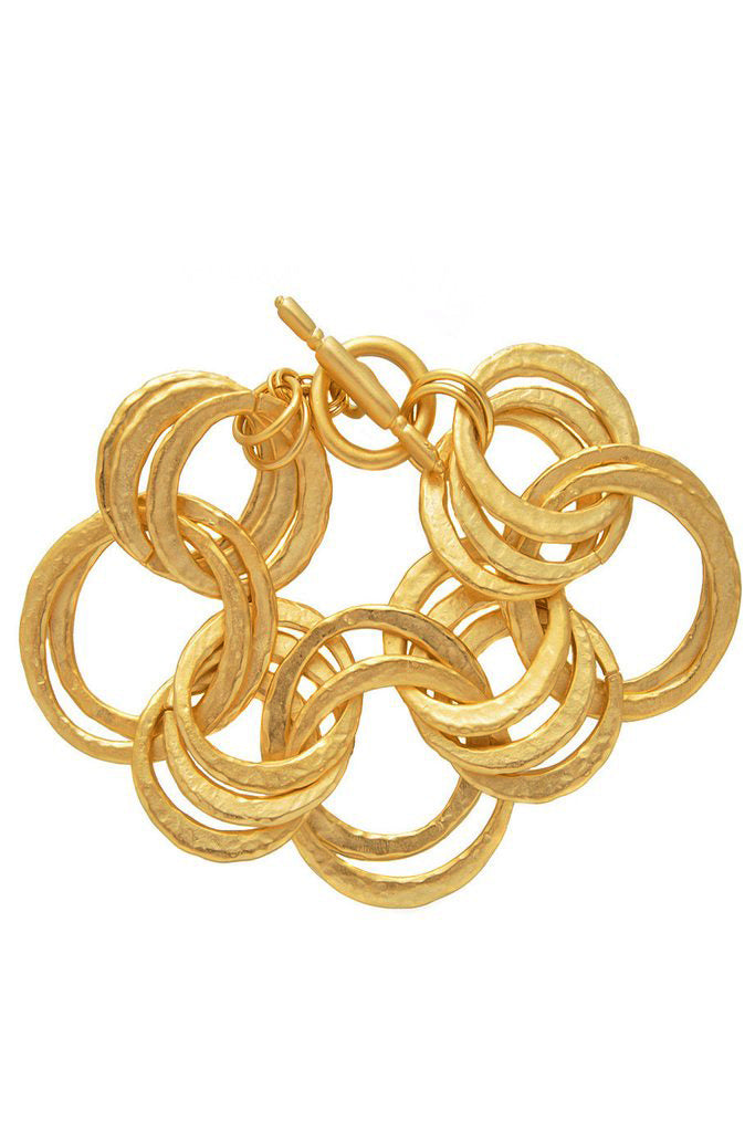 Χρυσό Βραχιόλι με Κρίκους - Kenneth Jay Lane | Κοσμήματα
