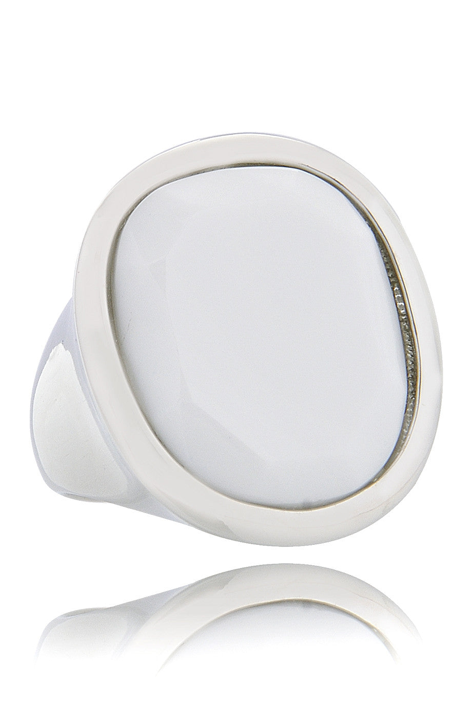 Ασημί Στρογγυλό Δαχτυλίδι - Kenneth Jay Lane | Κοσμήματα