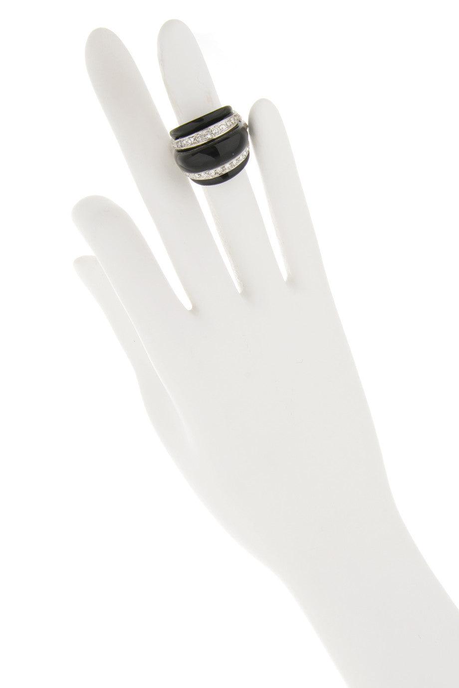 Μαύρο Δαχτυλίδι με Κρύσταλλα - Kenneth Jay Lane | Κοσμήματα