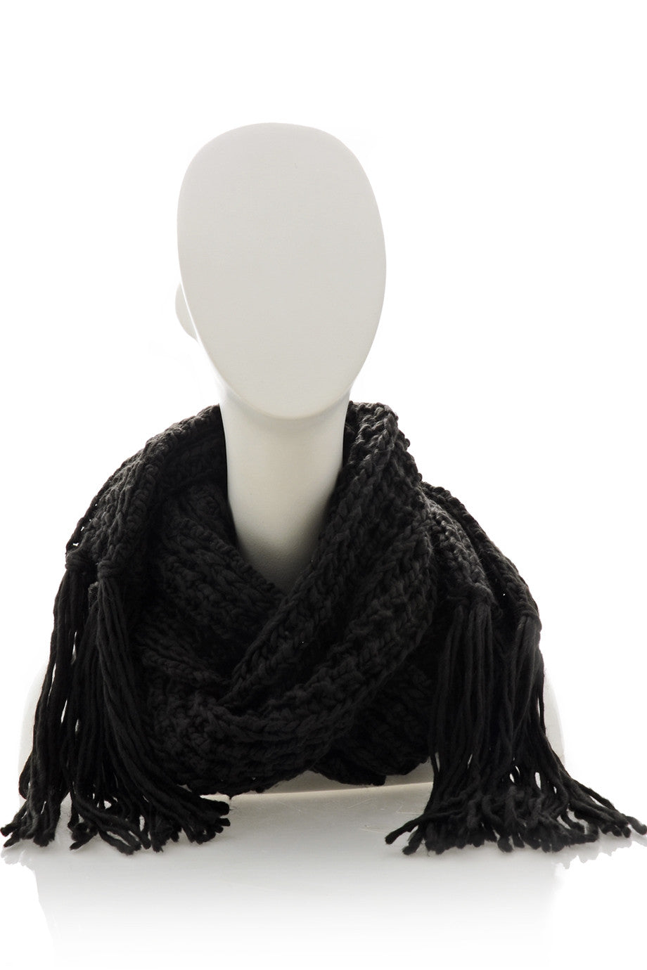 BERN Black Wool Scarf