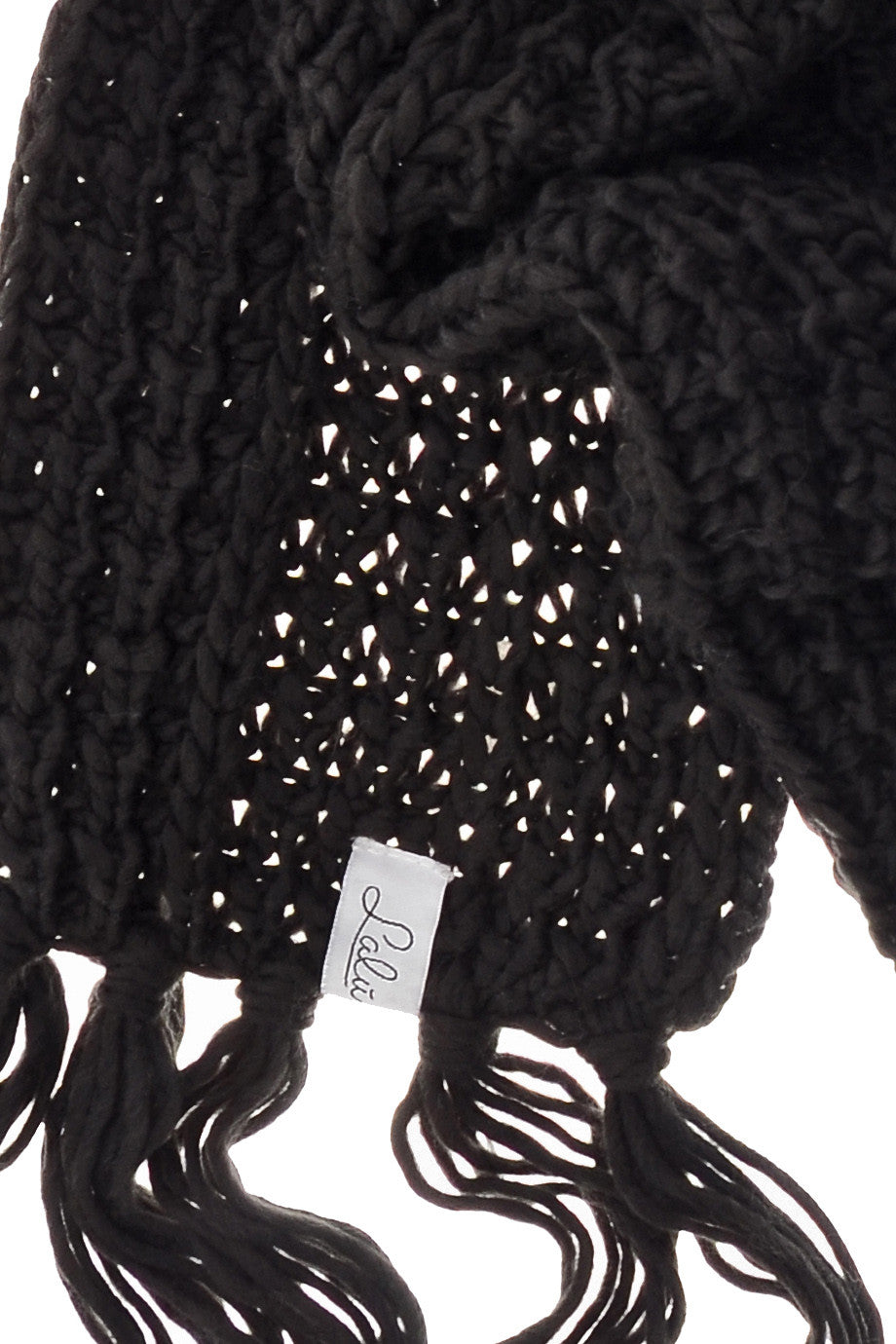 BERN Black Wool Scarf