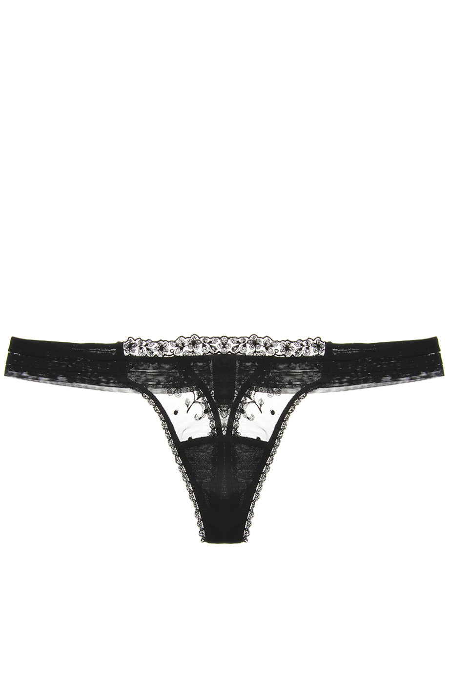 Διάφανο Μαύρο Στρινγκ με Τούλι - La Perla | Γυναικεία Εσώρουχα