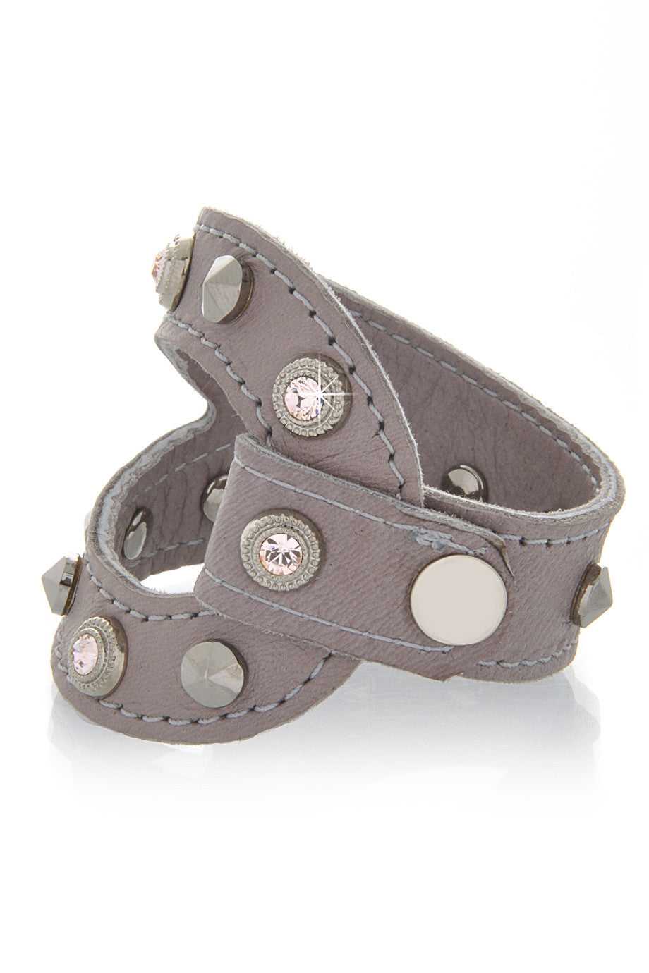 Μπεζ Δερμάτινο Βραχιόλι - Lk Designs | Κοσμήματα