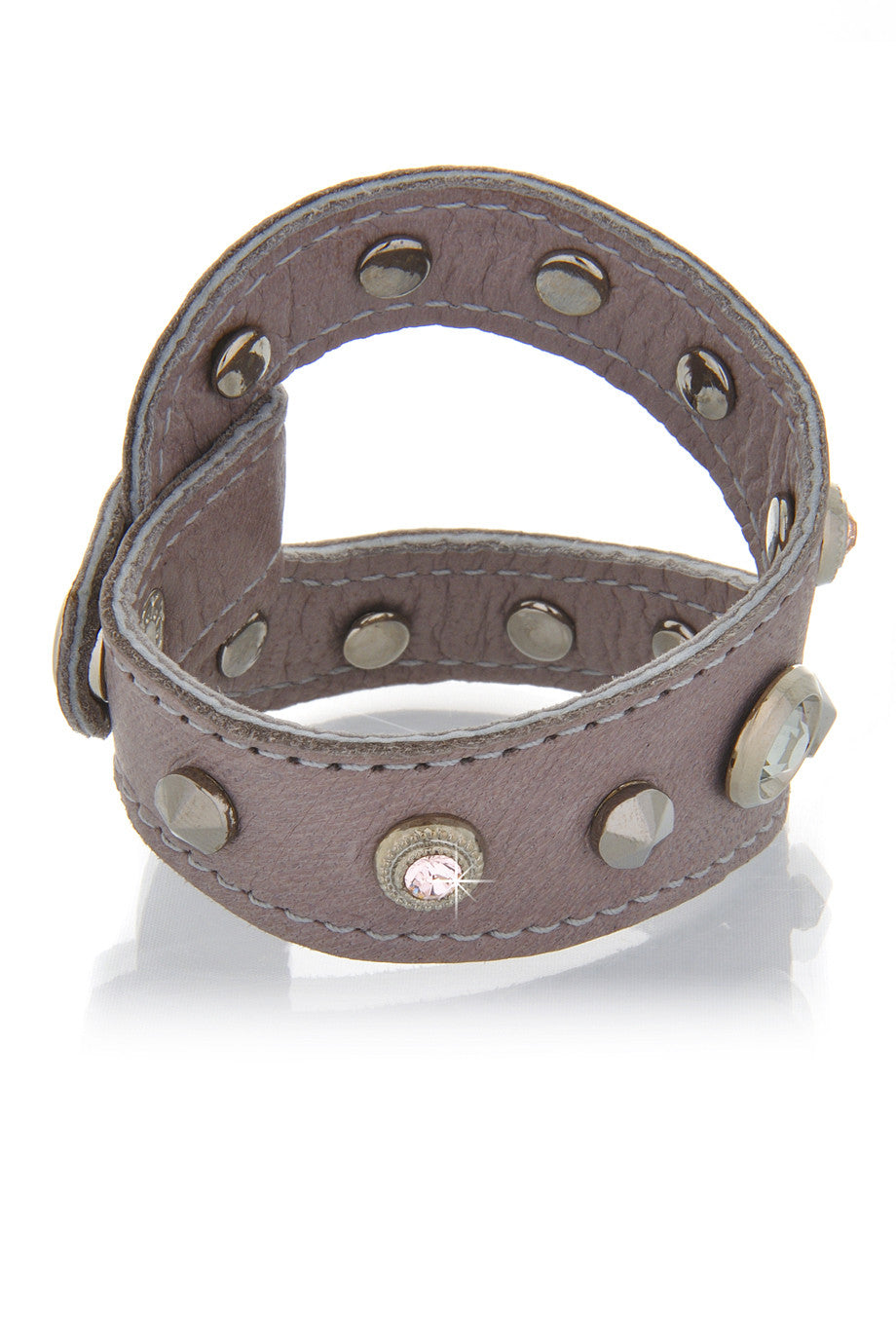 Μπεζ Δερμάτινο Βραχιόλι - Lk Designs | Κοσμήματα
