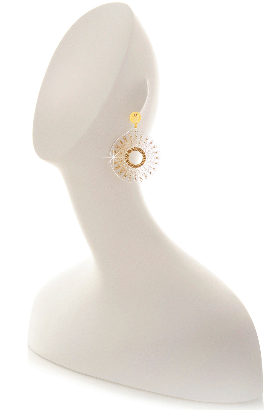 Διάφανα Στρογγυλά Σκουλαρίκια - Lk Designs | Κοσμήματα