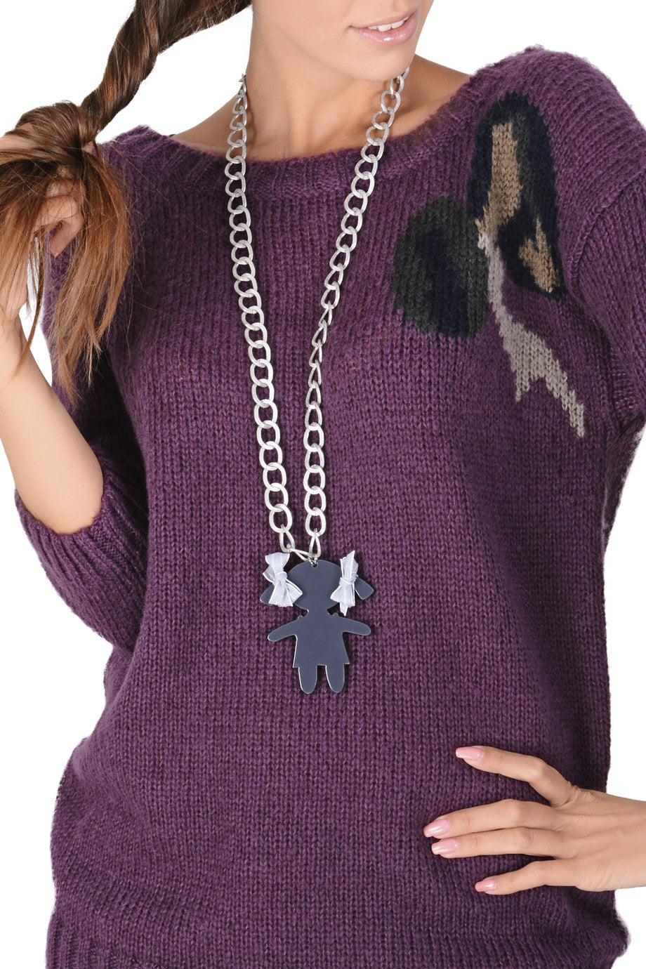 Σκούρο Γκρι Ασημί Μενταγιόν - Mancoti | Κοσμήματα