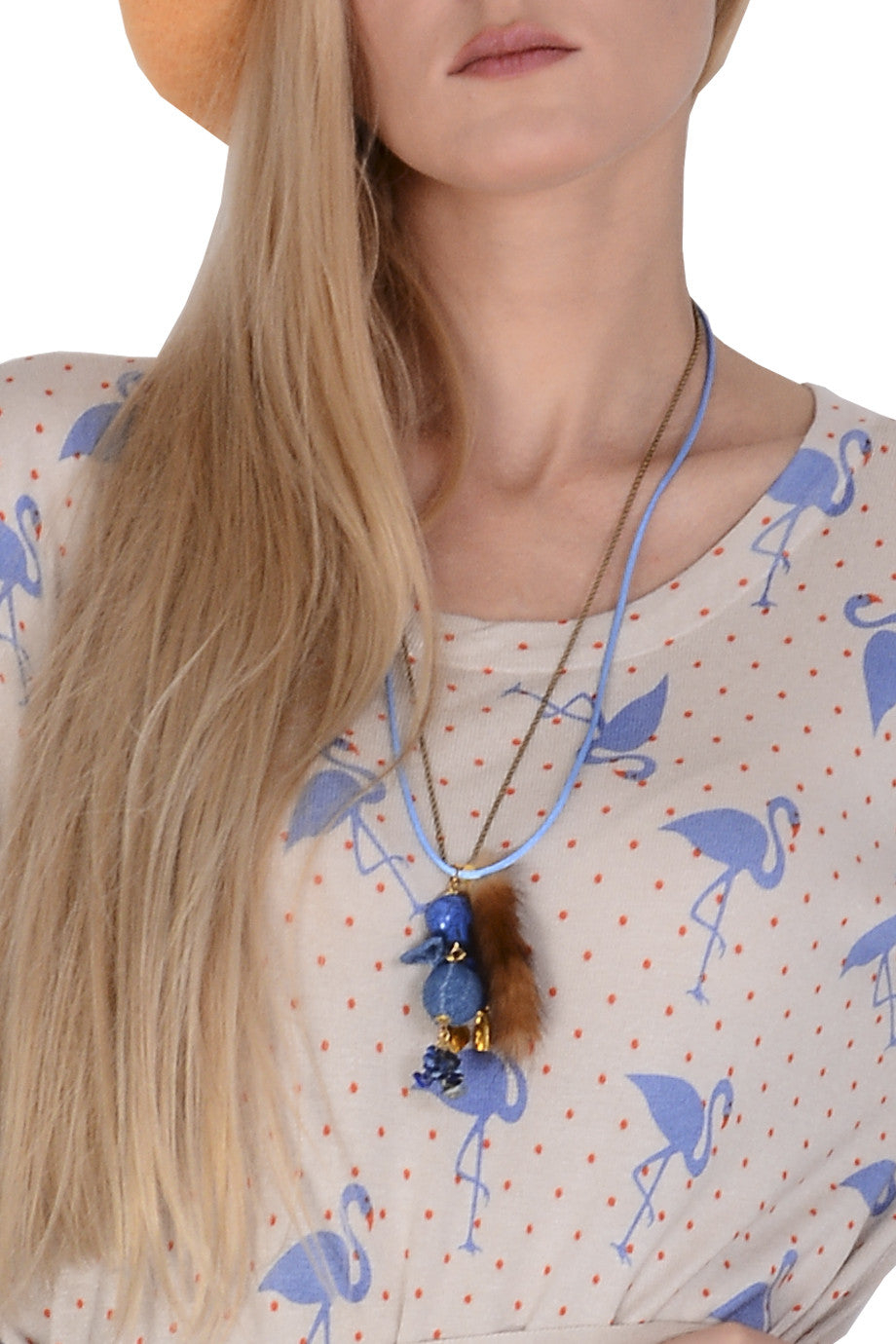 Μπλε Κολιέ με Μαριονέτα - Mare Moi | Κοσμήματα