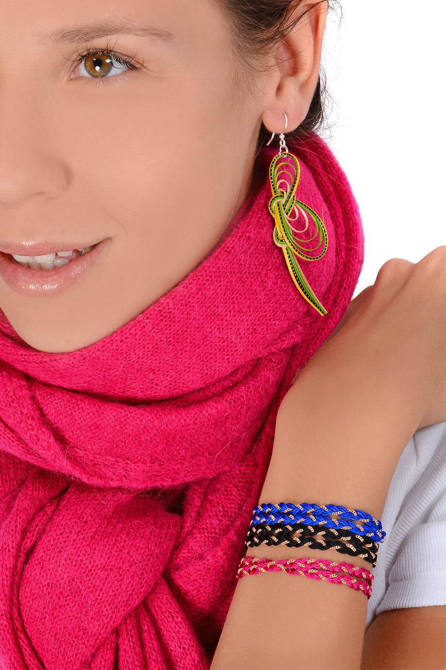 Μαύρο Πλεκτό βραχιόλι με Αλυσίδα | Κοσμήματα