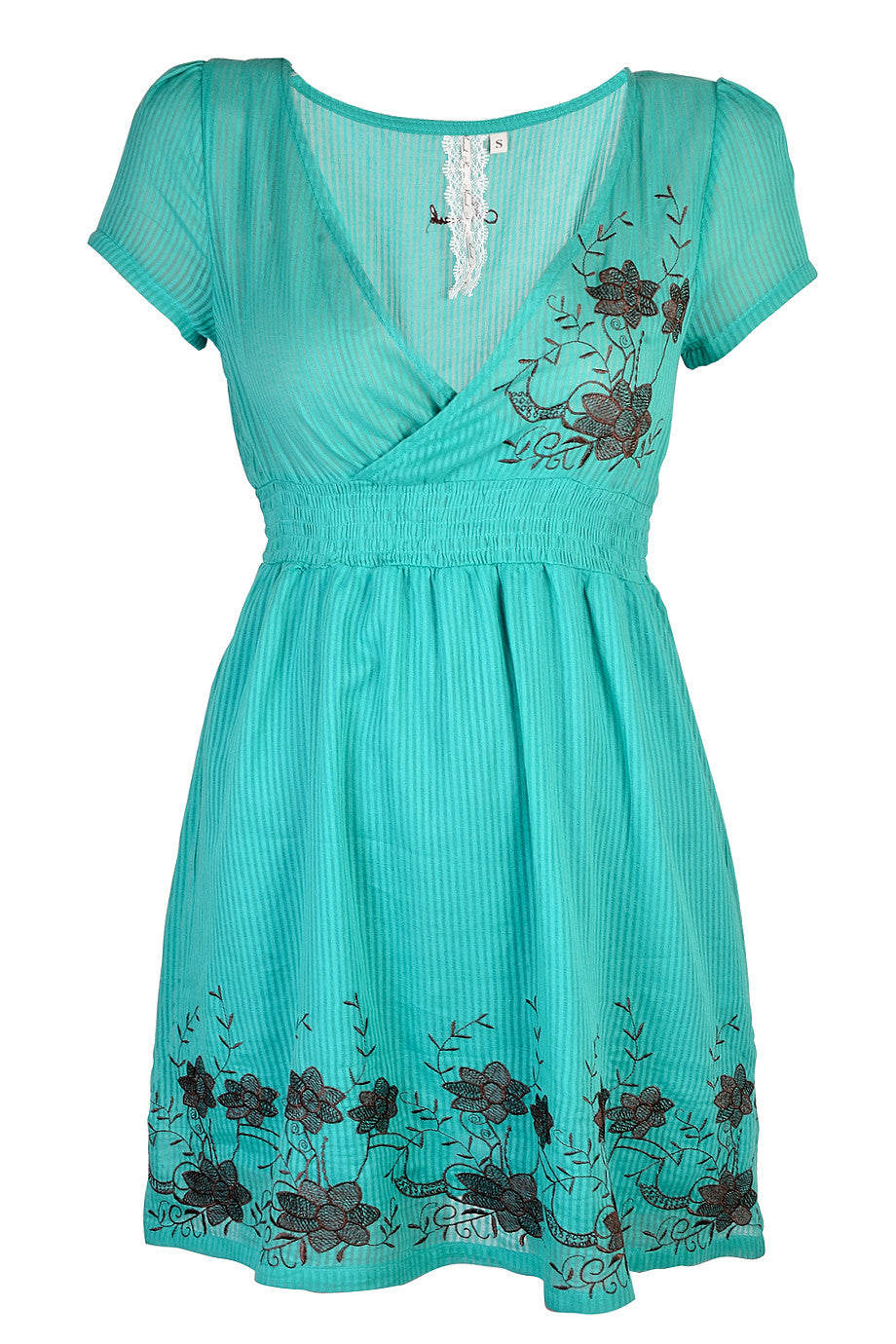 Πετρόλ Φόρεμα με Ρίγες | Φορέματα - Mismash