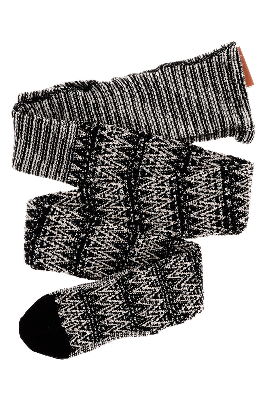 MISSONI WOOL BLEND Μαύρο Μάλλινο Ριγέ Καλσόν