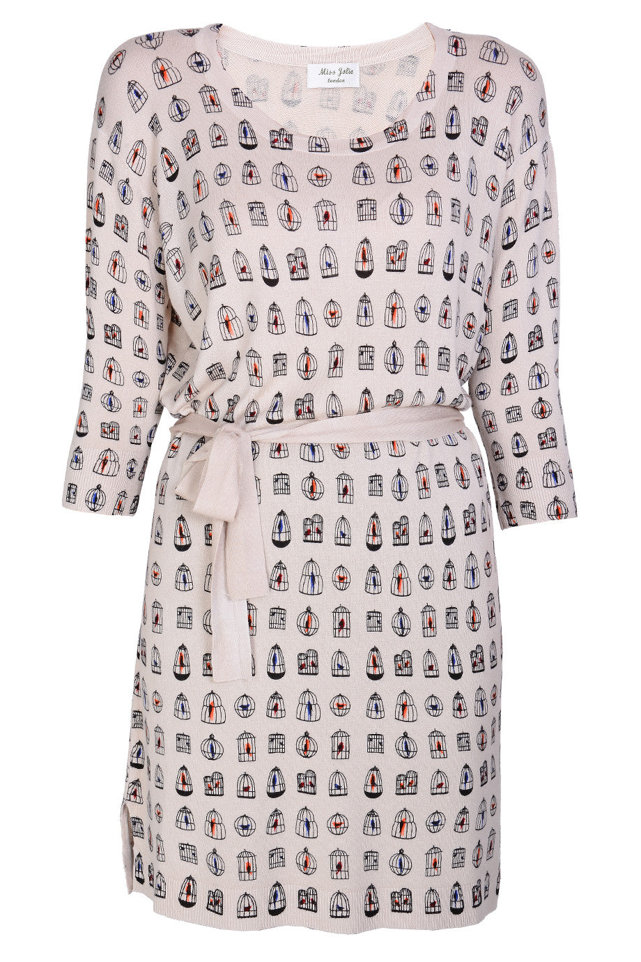 Μπεζ Φόρεμα με Σχέδια | Φορέματα - Miss Jolie London