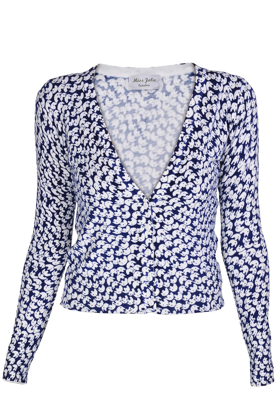 Μπλε Μεσάτη Ζακέτα με Ελέφαντες | Γυναικεία Ρούχα