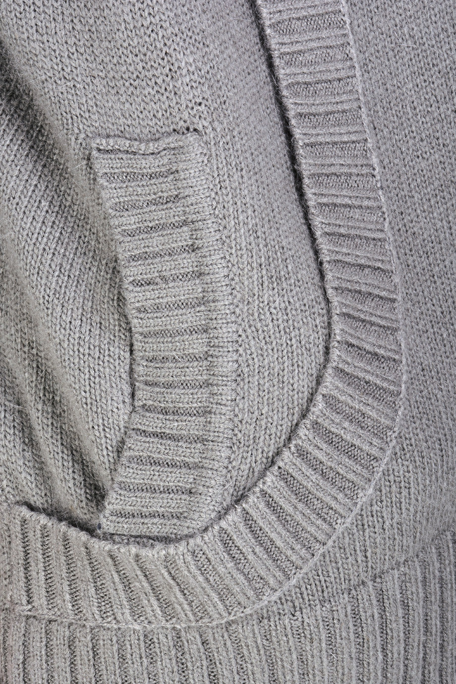 Γκρι Φαρδιά Ζακέτα με Γούνα | Γυναικεία Ρούχα