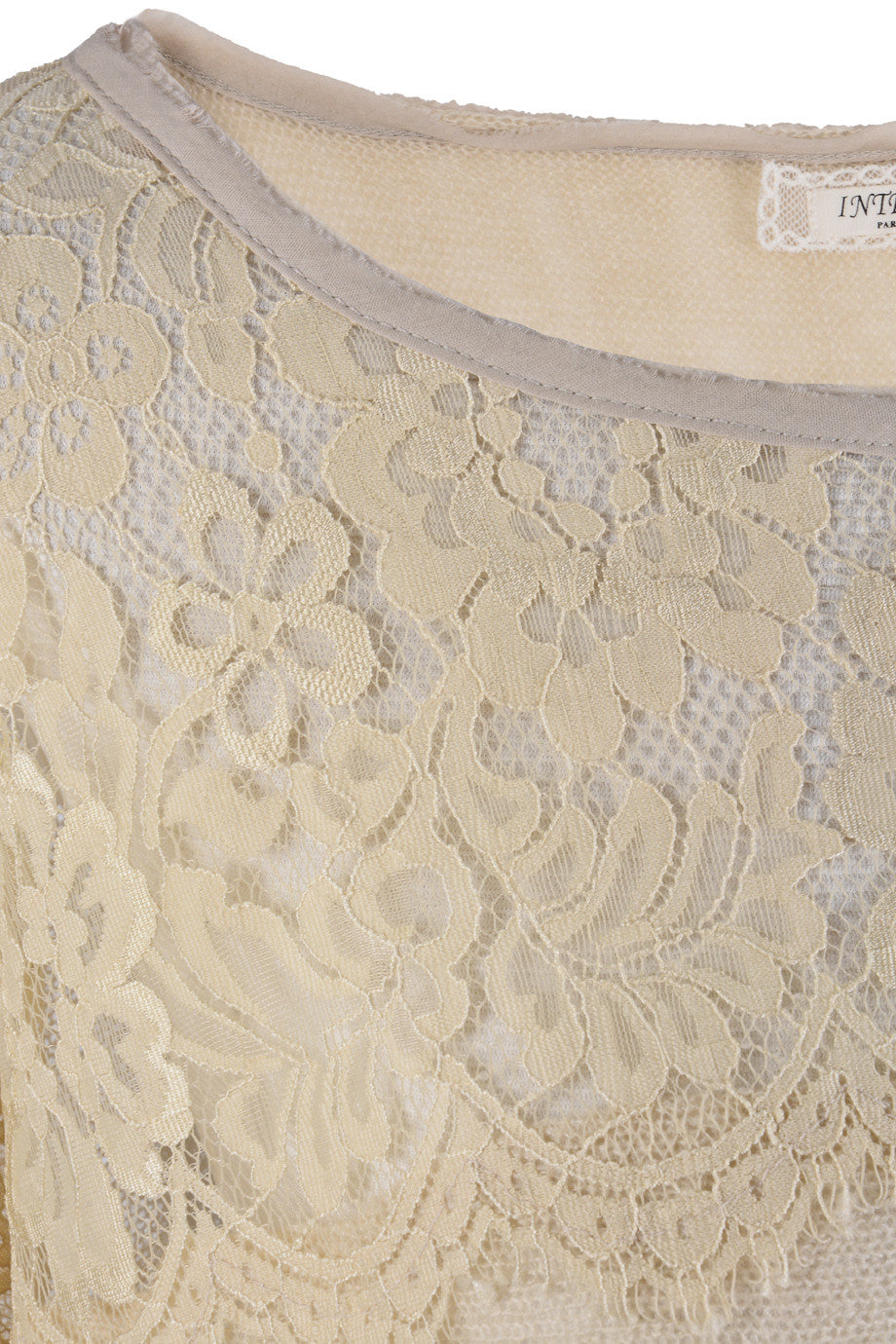 Μπεζ Μπλούζα με Δαντέλα | Γυναικεία Ρούχα