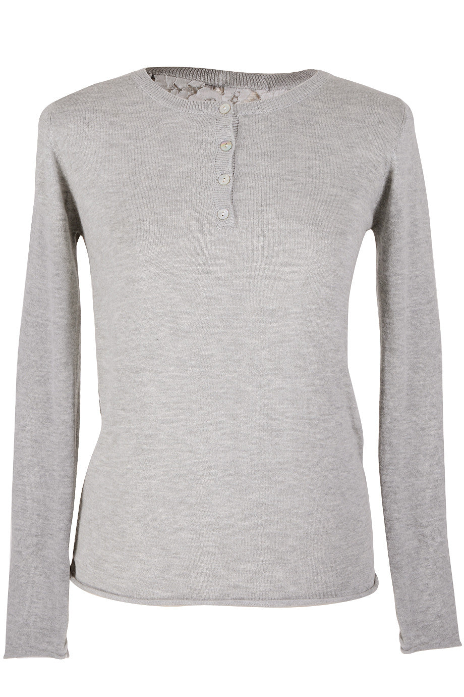 Γκρι Μπλούζα με Δαντέλα | Γυναικεία Ρούχα