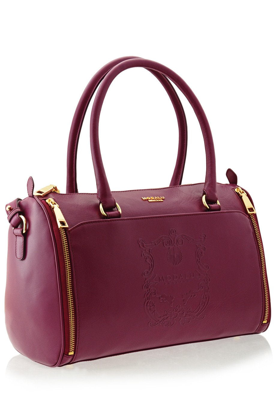 MODALU | BUCKINGHAM Δαμασκηνί Δερμάτινο Μπαουλέτο