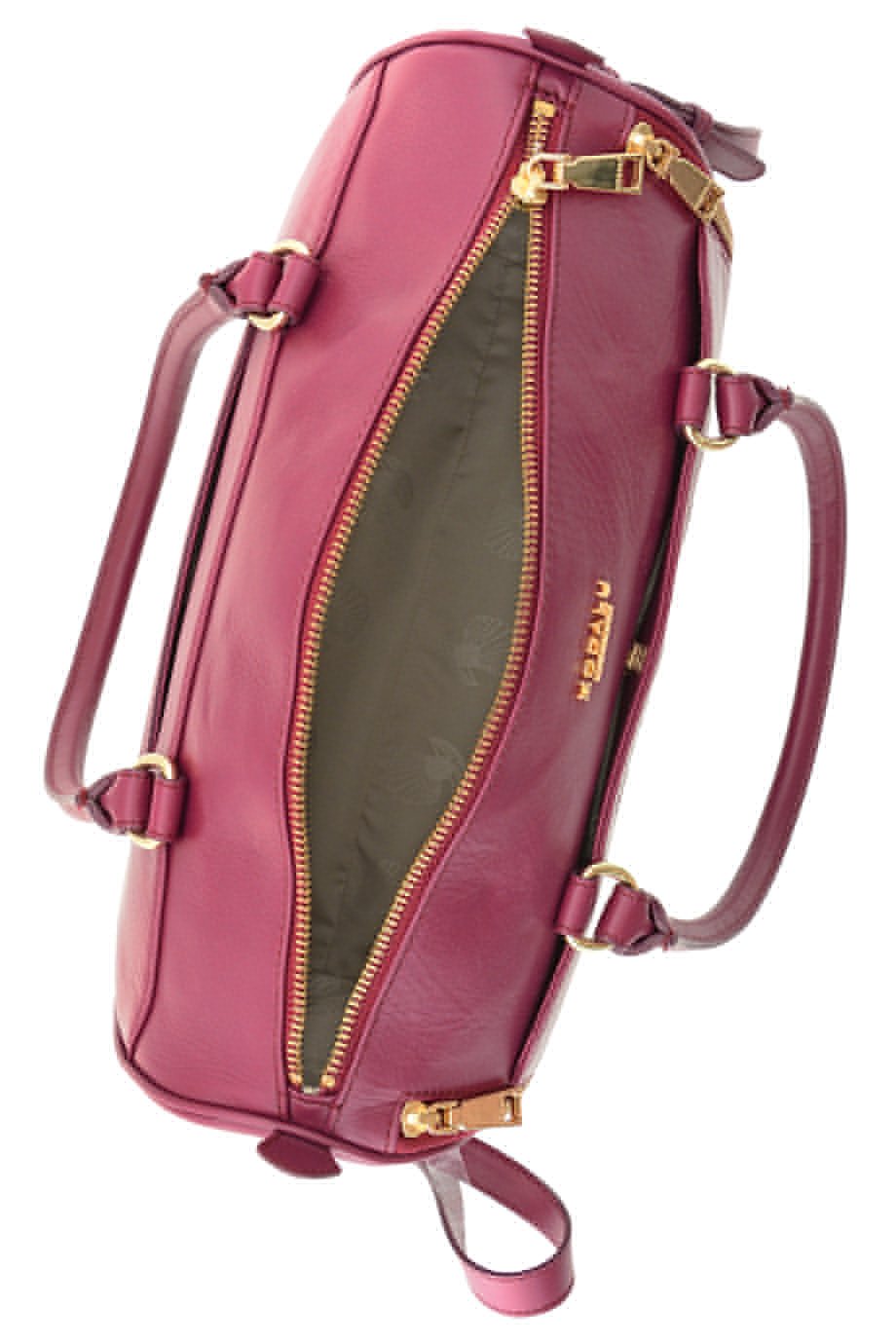 MODALU | BUCKINGHAM Δαμασκηνί Δερμάτινο Μπαουλέτο