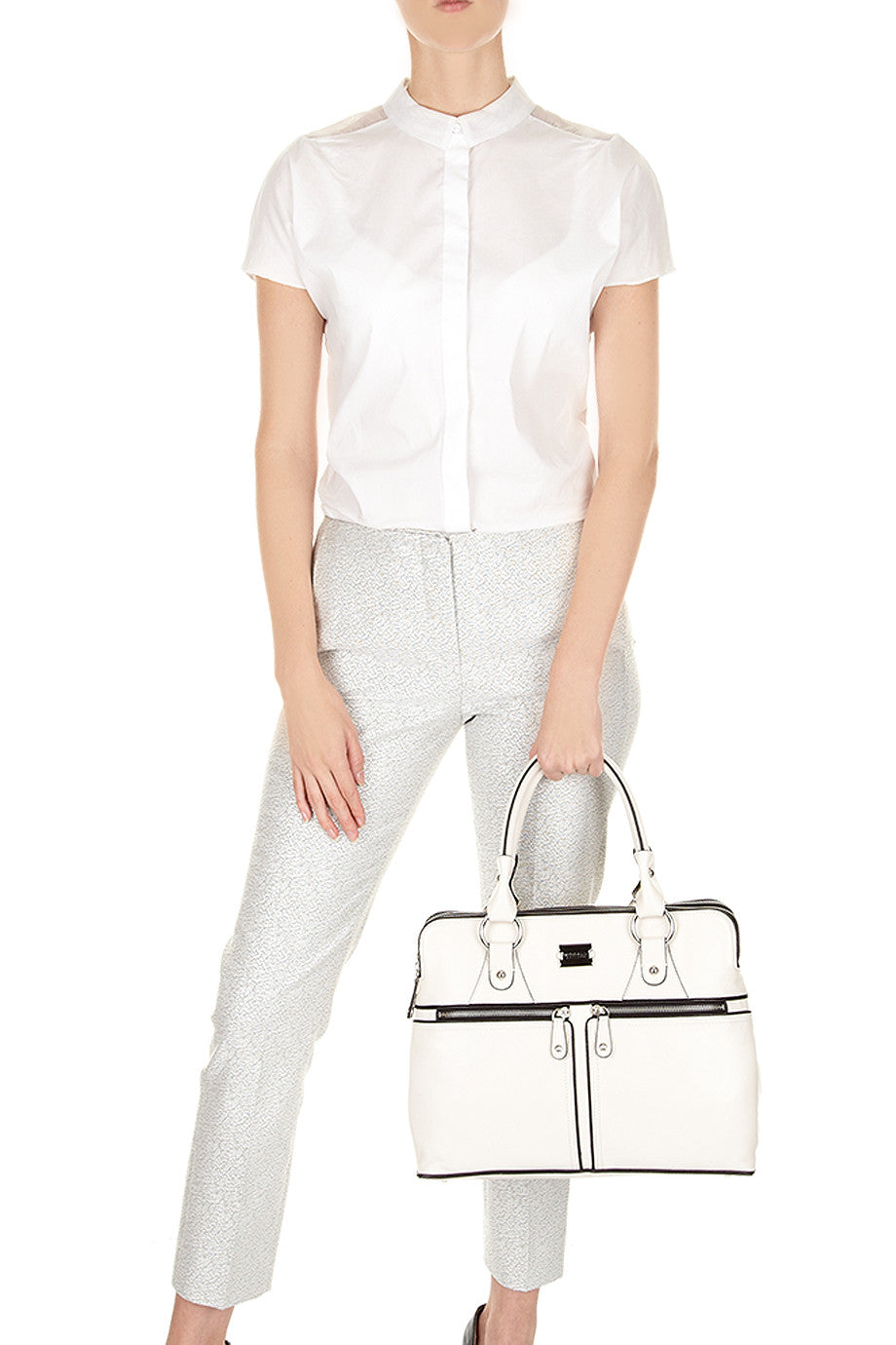 PIPPA White Leather Bag