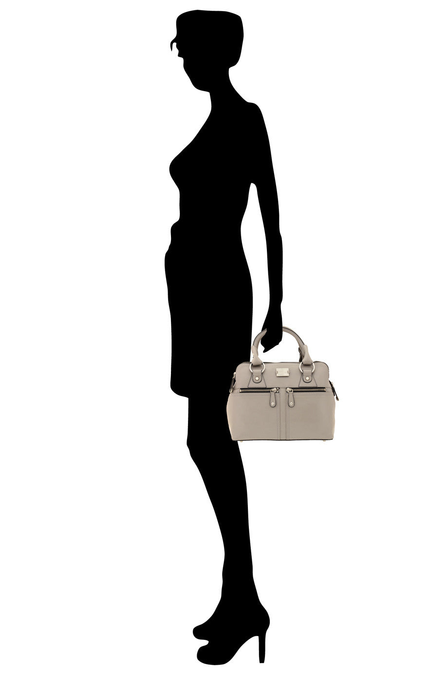 Borsa a tracolla PIPPA in pelle grigia