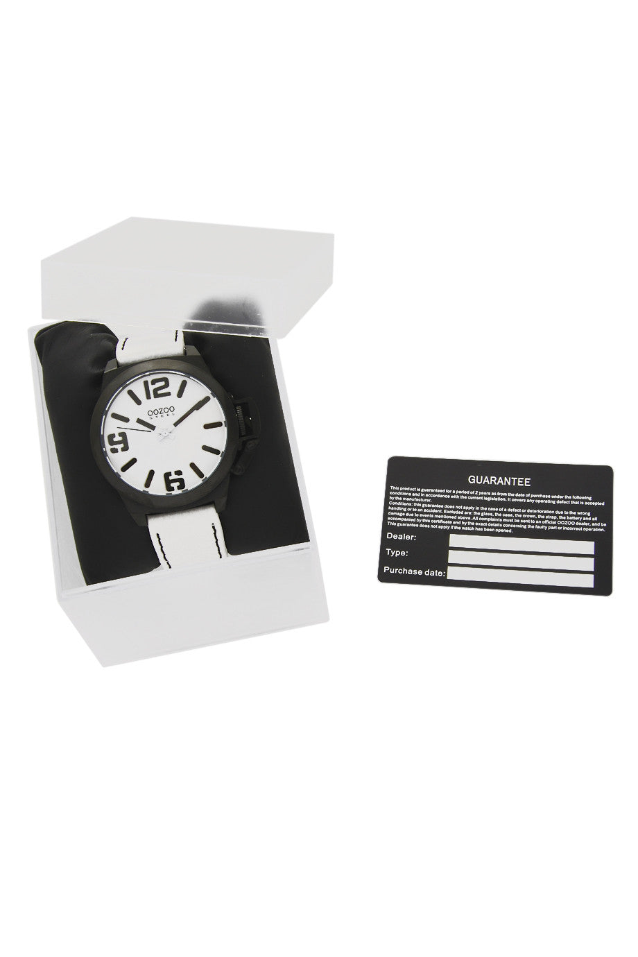 OOZOO OS112 Black White Watch