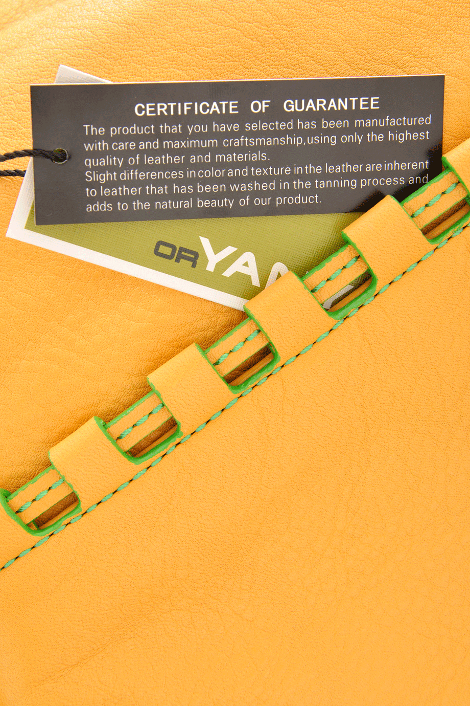 Alston Yellow Leather Bag