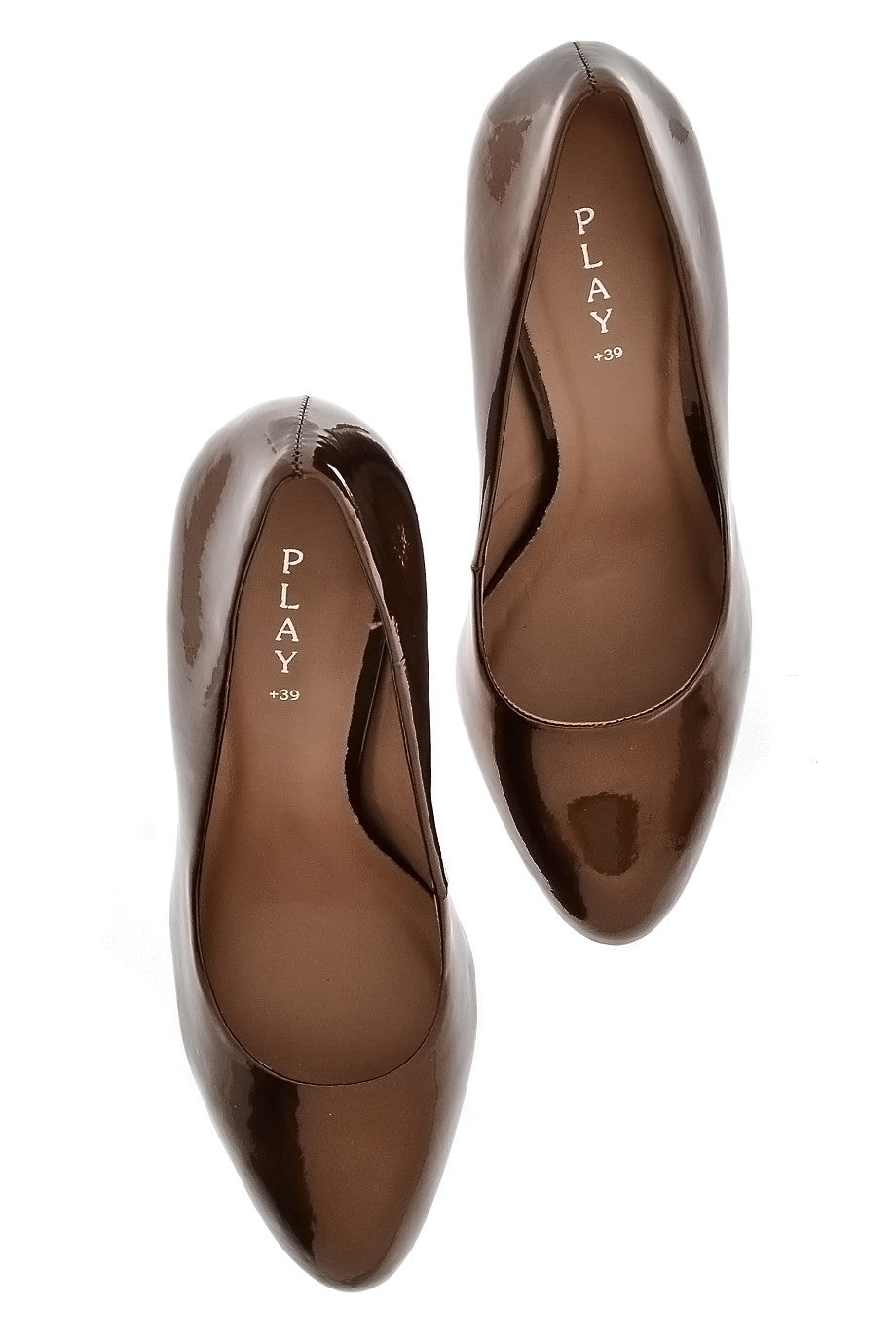 Καφέ Μεταλλιζέ Δερμάτινες Γόβες Λουστρίνι | Γυναικεία Παπούτσια