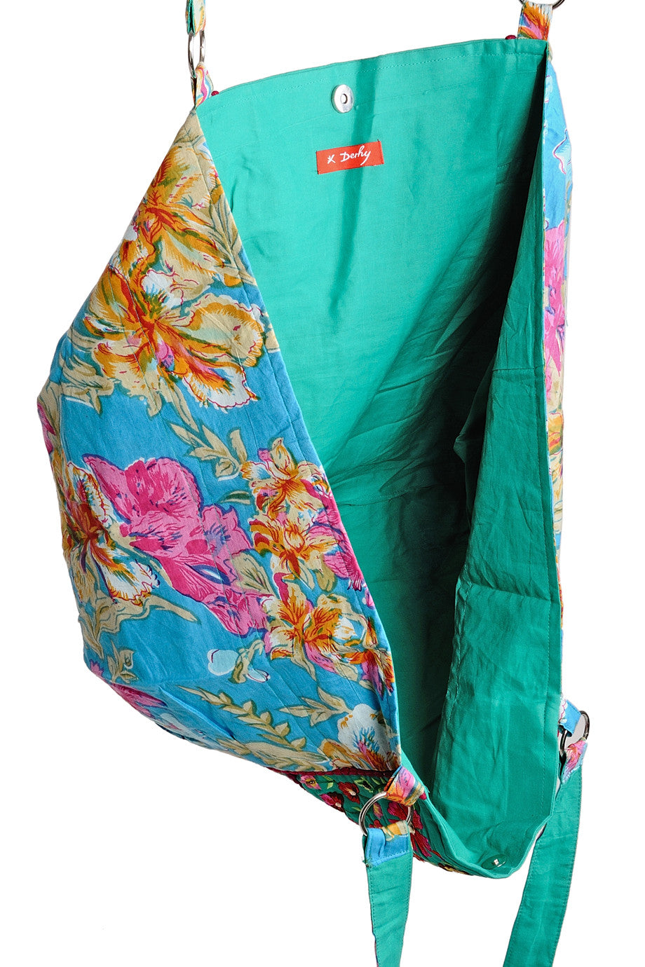 MANOUCHE Blue Bag with Flowers