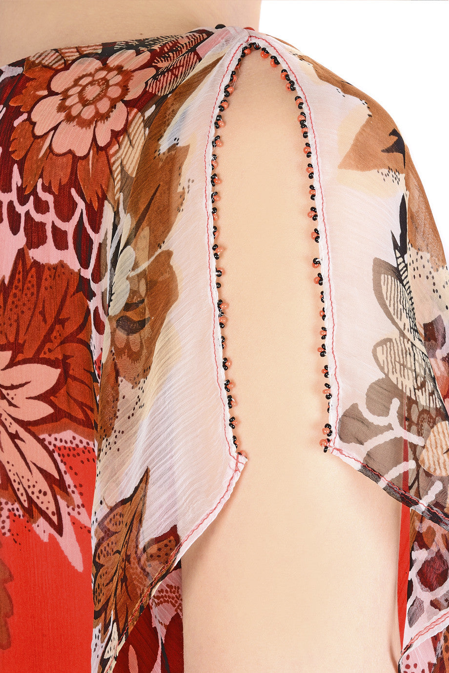 Κοραλλί Φόρεμα με Σχέδια | Φορέματα - Rene Dehry