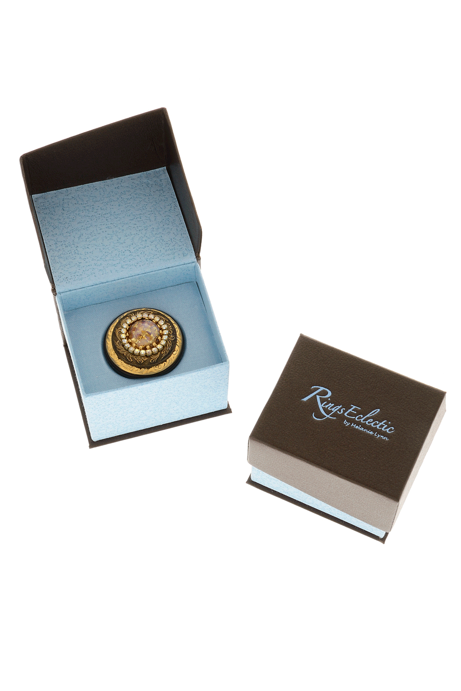 Χρυσό Δαχτυλίδι με Κρύσταλλα - Ringseclectic | Κοσμήματα