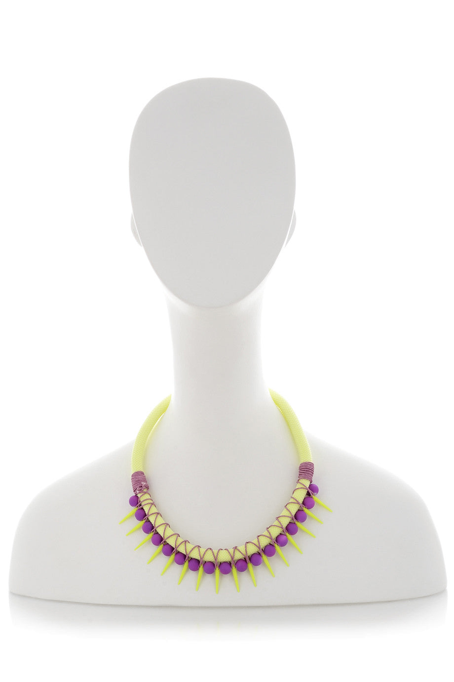 Φωσφοριζέ Κίτρινο Μωβ Κολιέ | Κοσμήματα