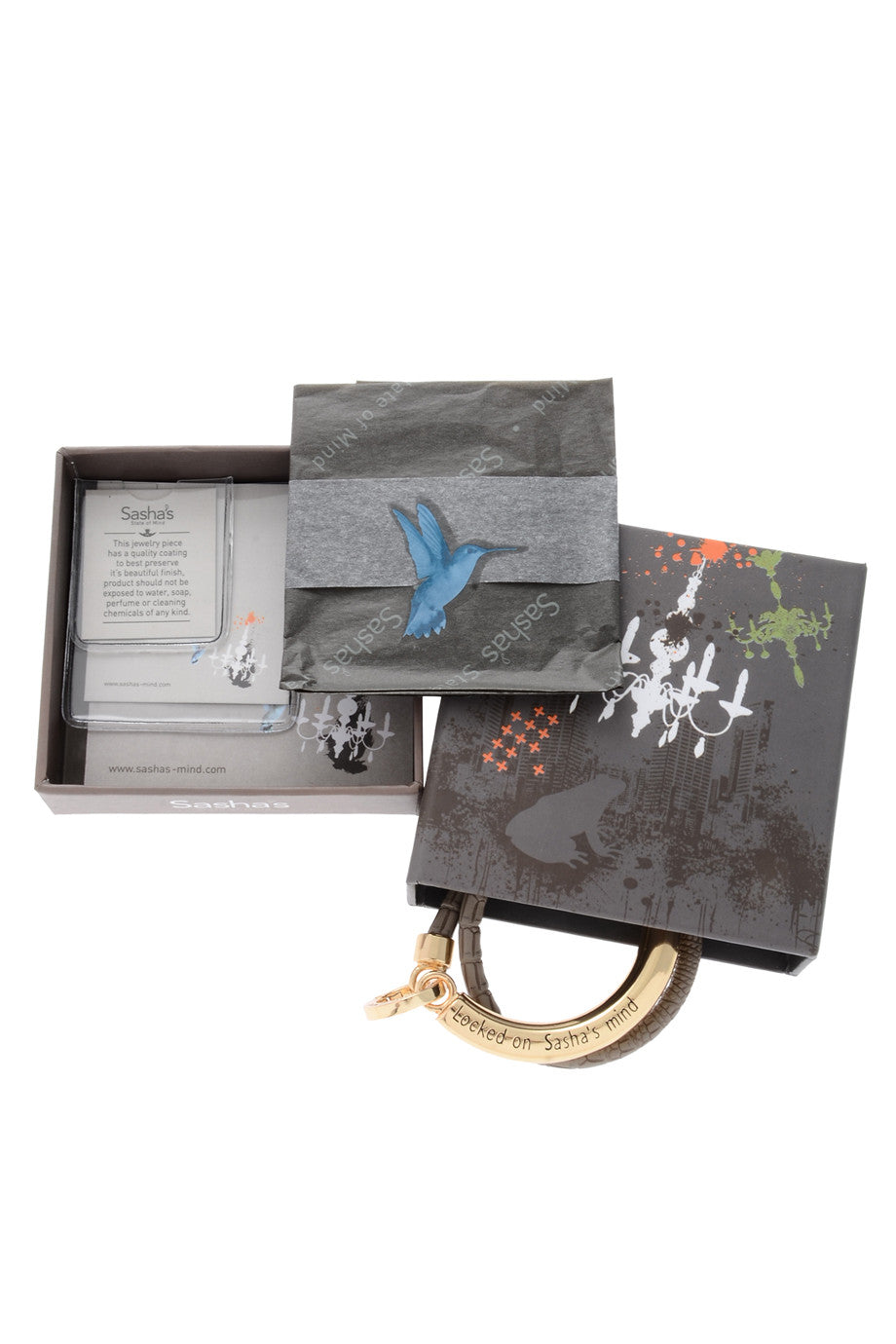 Γκρι Καφέ Βραχιόλι με Δέρμα - Sasha's| Κοσμήματα