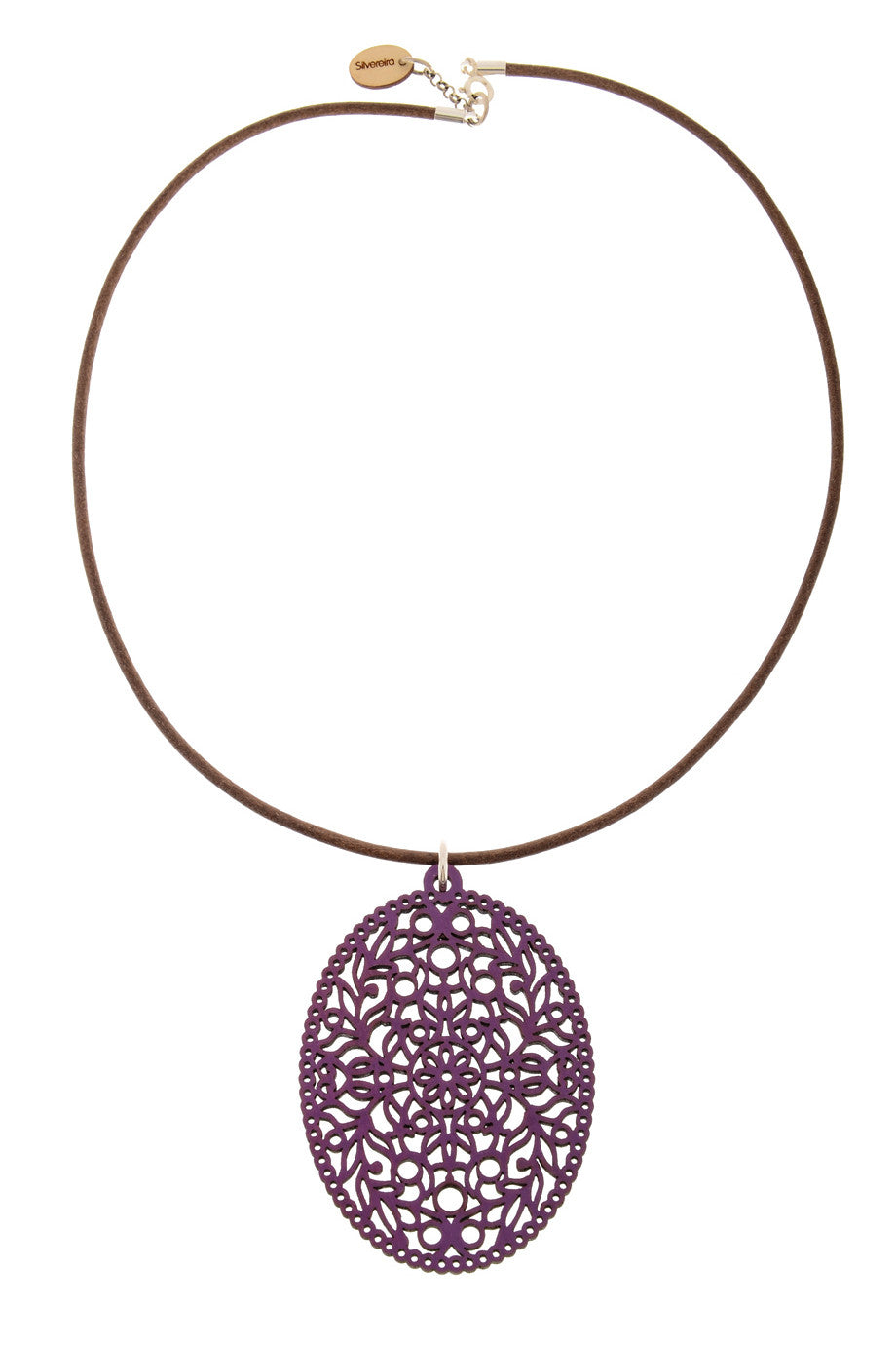 Μωβ Ξύλινο Μενταγιόν | Κοσμήματα