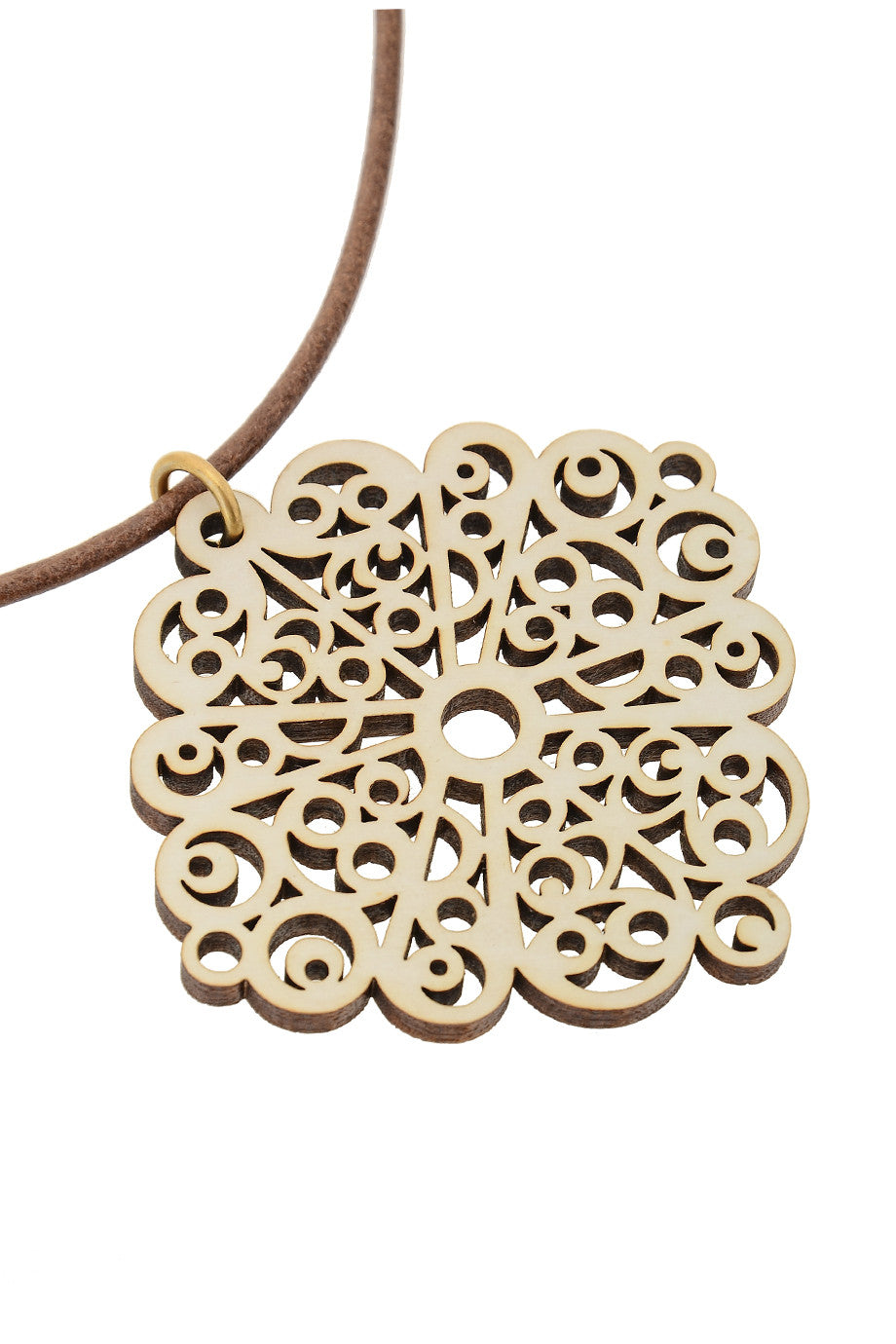 Λευκό Ξύλινο Μενταγιόν | Κοσμήματα