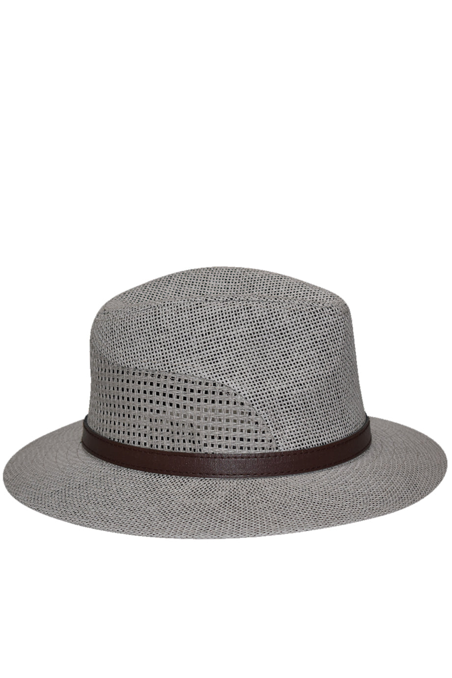 Vittorio Gray Open Handmade Straw Hat UNISEX