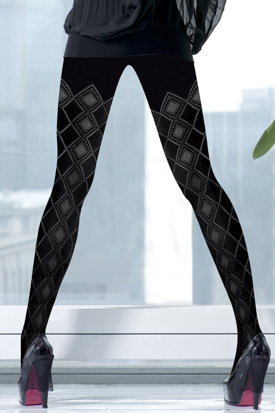 Μαύρο Καλσόν Ρόμβοι | Καλσόν - TRASPARENZE