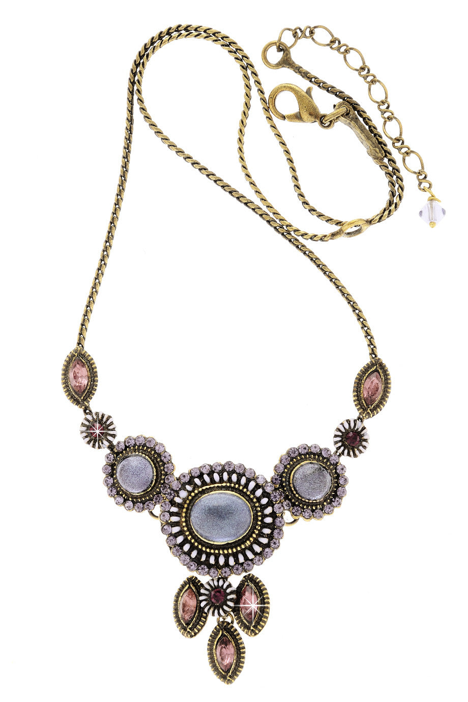 Λιλά Κολιέ με Κρύσταλλα - Vincent Filac | Κοσμήματα