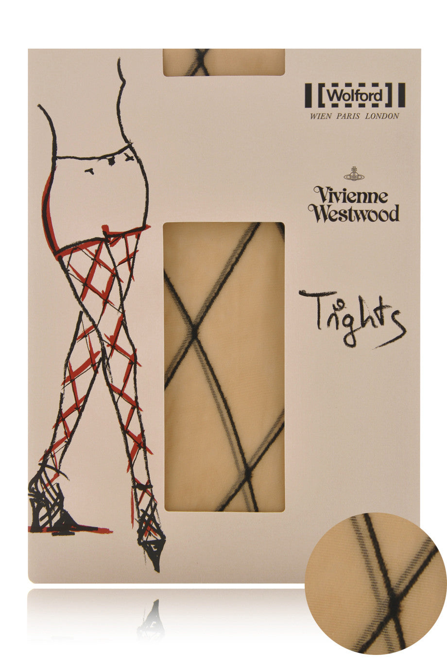 WOLFORD VIVIENNE WESTWOOD Μπεζ Μαύρο Καλσόν