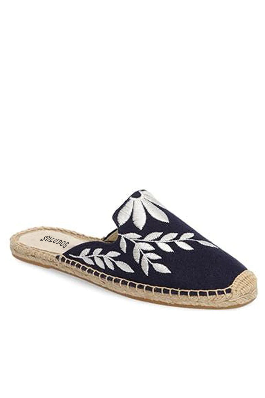 Sarlina Blue Multicolor Espadrilles with Embroidery