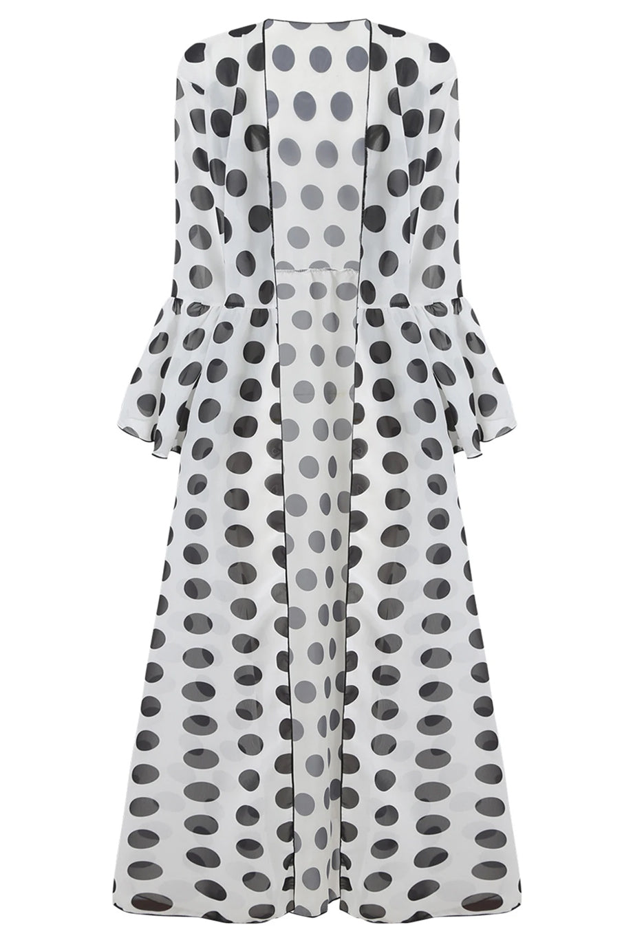 Capri Dots Ολόσωμο Μαγιό με Ζώνη & Καφτάνι με Πουά Σχέδιο | Γυναικεία Μαγιό - Ολόσωμα  - Swimwear | Capri Dots Polka Dot Kimono & Belted Swimsuit Set