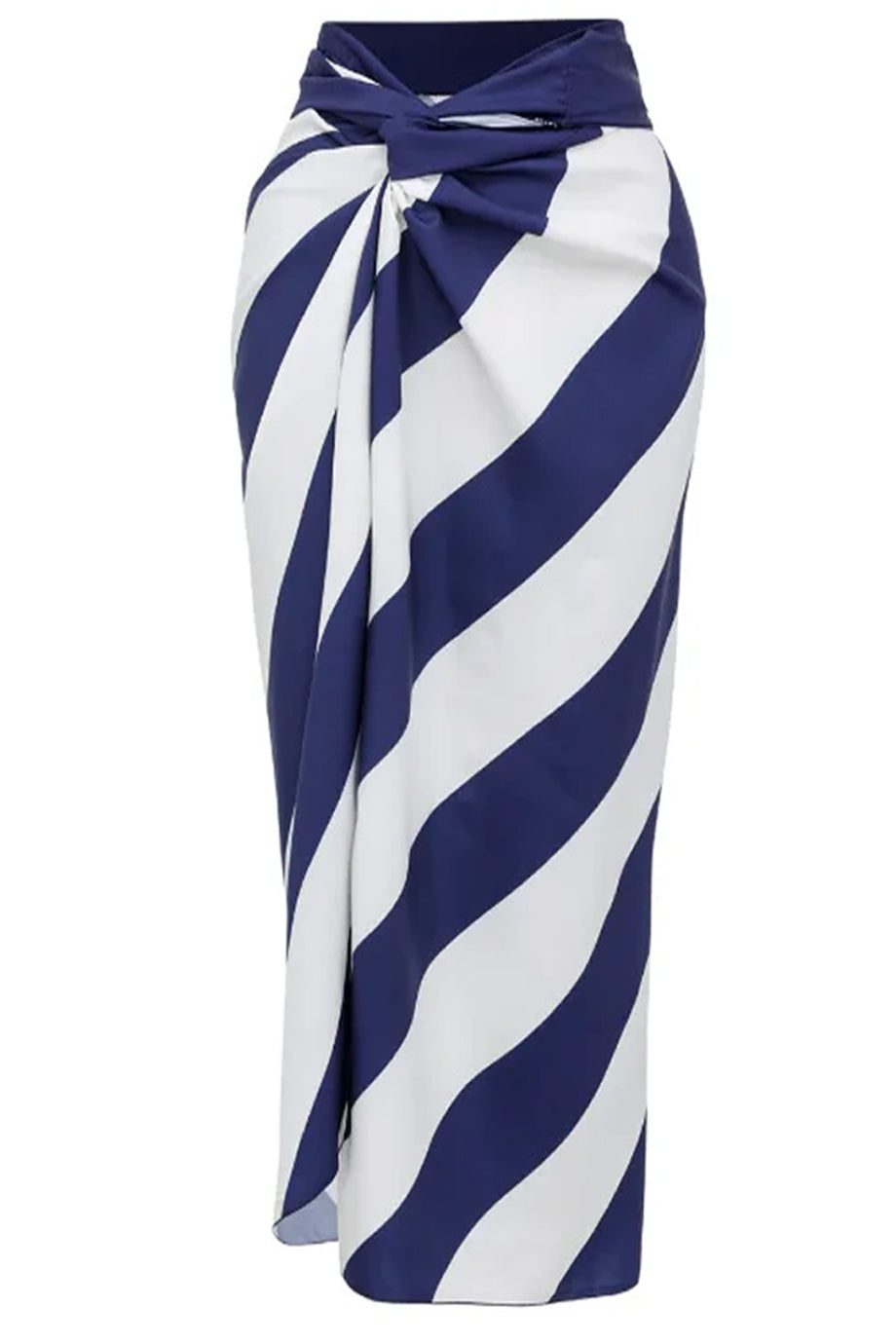 Ethna Μπλε Ολόσωμο Μαγιό με Ζώνη και Παρεό Σετ | Μαγιό - Ολόσωμα - Swimwear One Piece | Ethna Blue One-Piece Swimsuit with Belt and Pareo Set