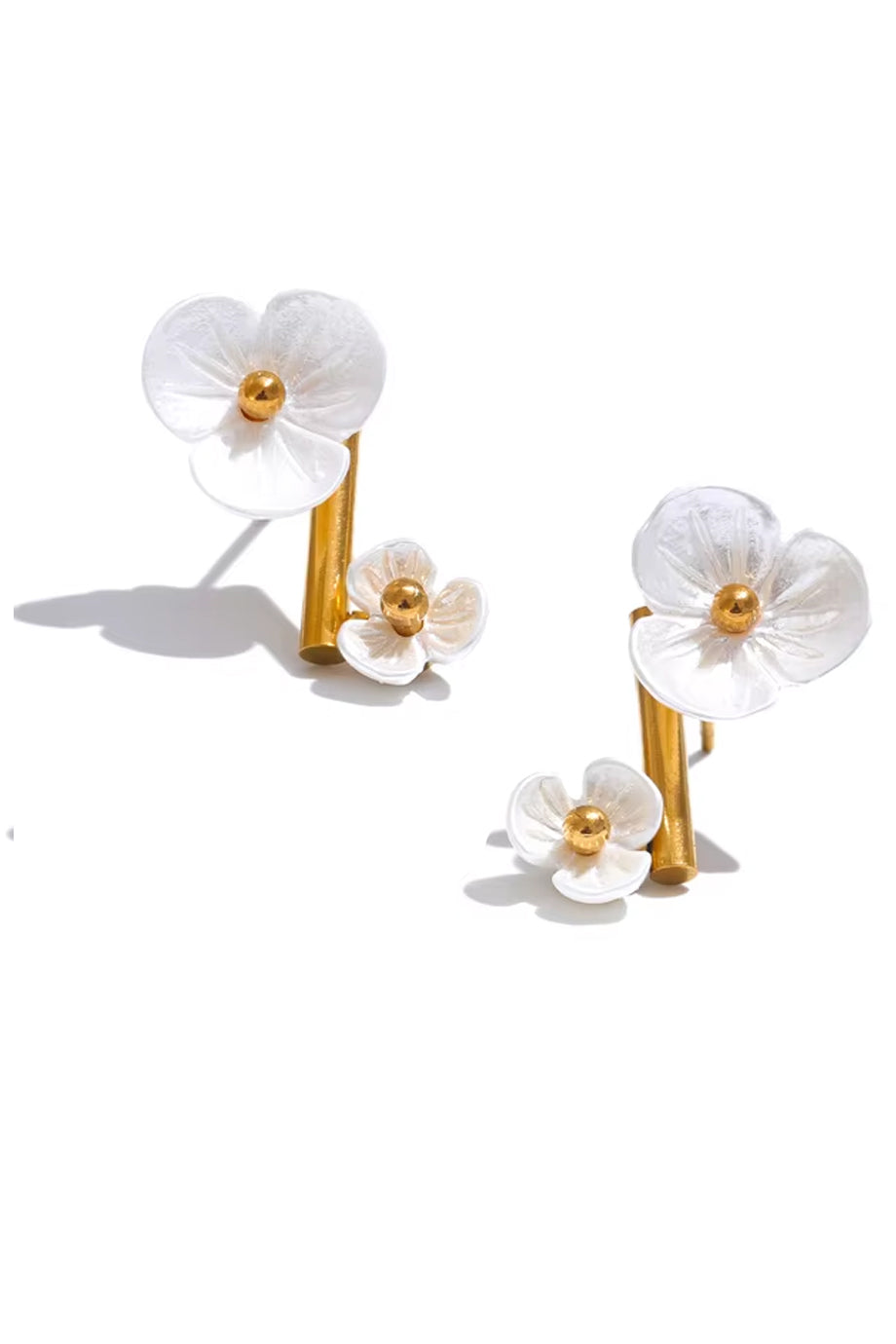 Twin Fairies Flower Earrings