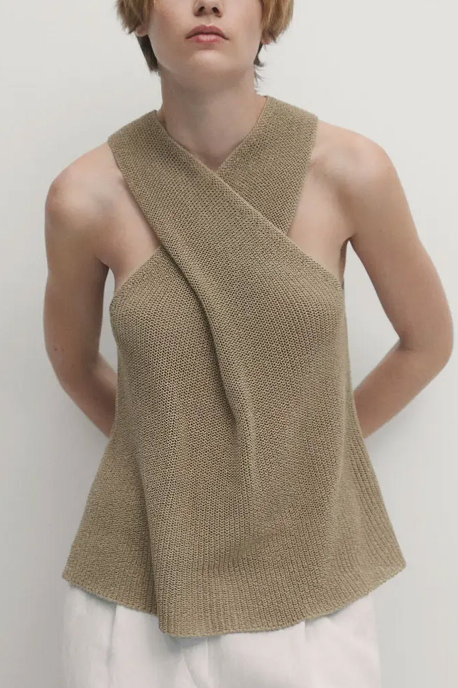 Lyra Πλεκτό Τοπ με Σταυρωτό Ντεκολτέ | Τοπ, Μπλούζες Knits Knitwear|  Lyra Knitted Top with Crossover Neckline