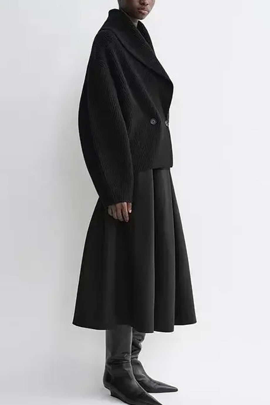 Nerisse Πλεκτή Φαρδιά Ζακέτα με Γιακά | Ζακέτες Πλεκτά Knitwear Cardigans | Nerisse Knit Cardigan with Wide Collar